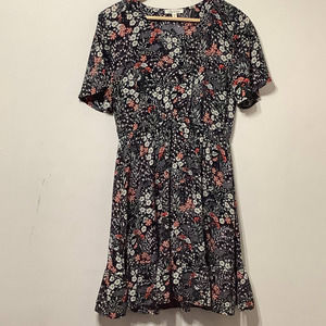 Floral Black Dress